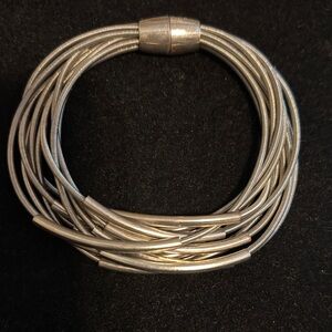 Silver Multi-Strand Coil Bracelet - Women's Jewelry